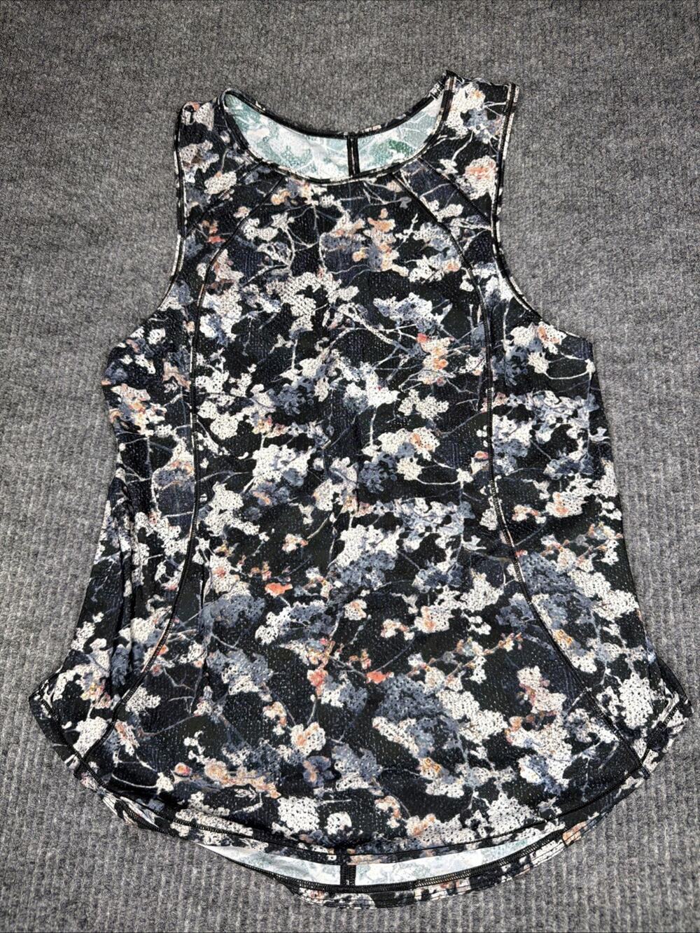 Lululemon Sculpt Tank II Floral Frosted Rose Multi / Melanite - Size 6